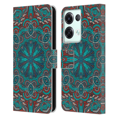 Aimee Stewart Mandala Moroccan Sea Leather Book Wallet Case Cover For OPPO Reno8 Pro