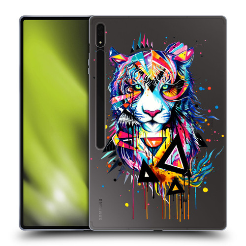 Pixie Cold Cats Shattered Tiger Soft Gel Case for Samsung Galaxy Tab S8 Ultra