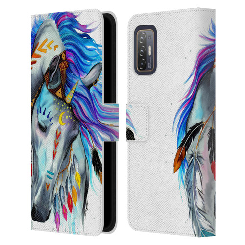 Pixie Cold Animals Spirit Leather Book Wallet Case Cover For HTC Desire 21 Pro 5G
