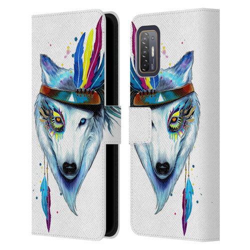 Pixie Cold Animals Warrior Leather Book Wallet Case Cover For HTC Desire 21 Pro 5G
