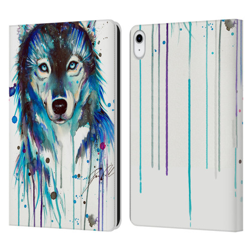 Pixie Cold Animals Ice Wolf Leather Book Wallet Case Cover For Apple iPad 10.9 (2022)