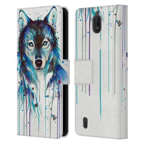 Pixie Cold Animals Ice Wolf Leather Book Wallet Case Cover For Nokia C01 Plus/C1 2nd Edition