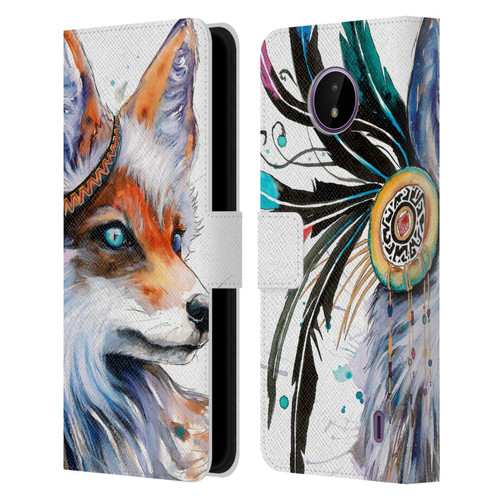 Pixie Cold Animals Fox Leather Book Wallet Case Cover For Nokia C10 / C20