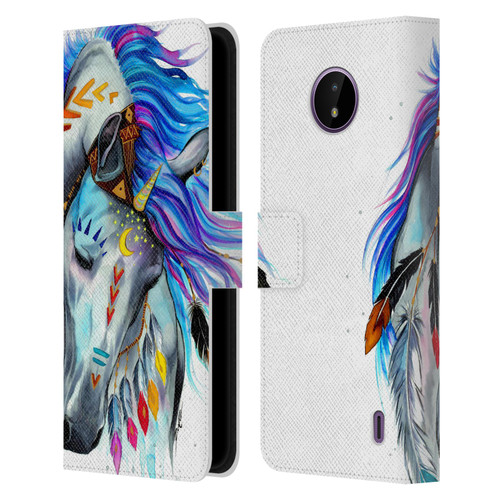 Pixie Cold Animals Spirit Leather Book Wallet Case Cover For Nokia C10 / C20