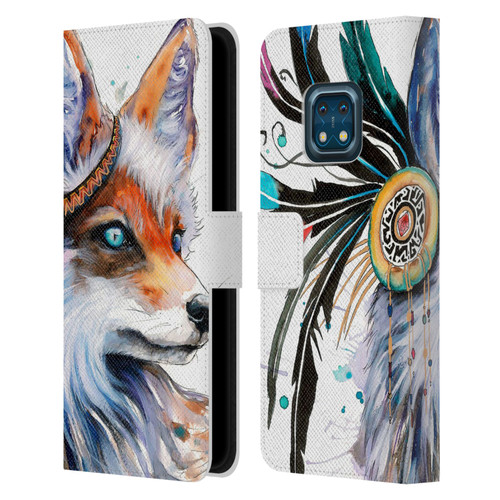 Pixie Cold Animals Fox Leather Book Wallet Case Cover For Nokia XR20