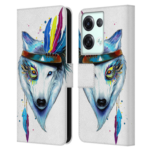 Pixie Cold Animals Warrior Leather Book Wallet Case Cover For OPPO Reno8 Pro