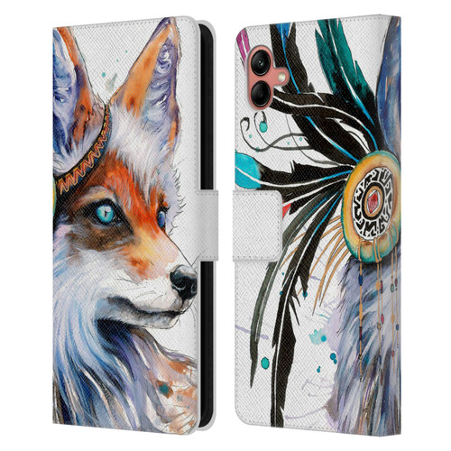 Pixie Cold Animals Fox Leather Book Wallet Case Cover For Samsung Galaxy A04 (2022)