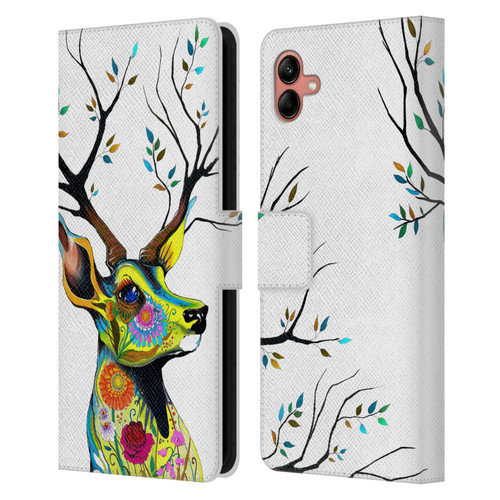 Pixie Cold Animals King Of The Forest Leather Book Wallet Case Cover For Samsung Galaxy A04 (2022)