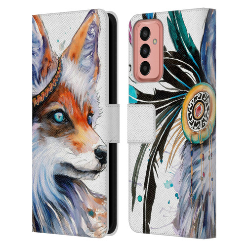 Pixie Cold Animals Fox Leather Book Wallet Case Cover For Samsung Galaxy M13 (2022)