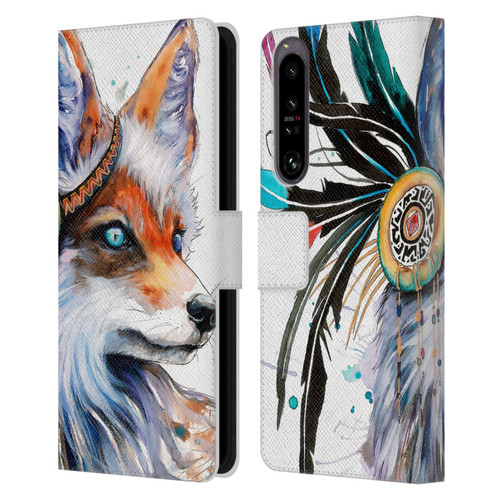 Pixie Cold Animals Fox Leather Book Wallet Case Cover For Sony Xperia 1 IV