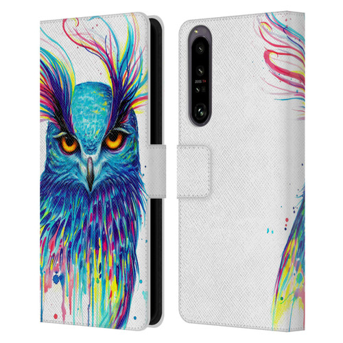 Pixie Cold Animals Into The Blue Leather Book Wallet Case Cover For Sony Xperia 1 IV