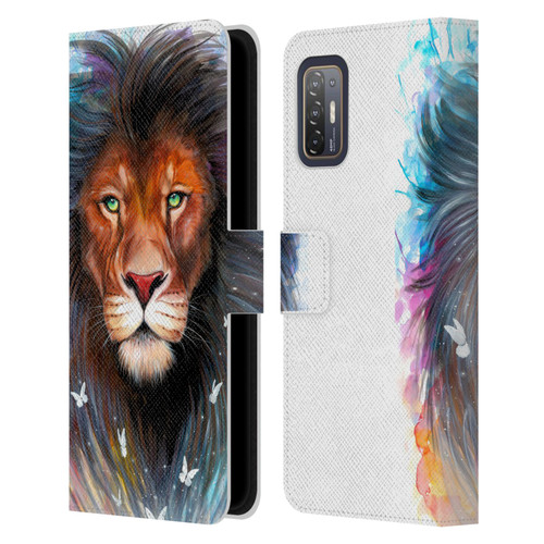 Pixie Cold Cats Sacred King Leather Book Wallet Case Cover For HTC Desire 21 Pro 5G