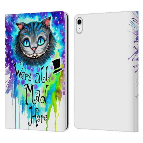 Pixie Cold Cats We Are All Mad Here Leather Book Wallet Case Cover For Apple iPad 10.9 (2022)