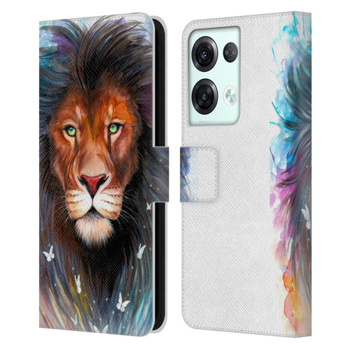 Pixie Cold Cats Sacred King Leather Book Wallet Case Cover For OPPO Reno8 Pro