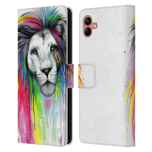 Pixie Cold Cats Rainbow Mane Leather Book Wallet Case Cover For Samsung Galaxy A04 (2022)
