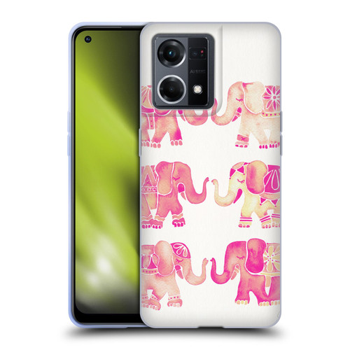 Cat Coquillette Animals 2 Pink Elephants Soft Gel Case for OPPO Reno8 4G