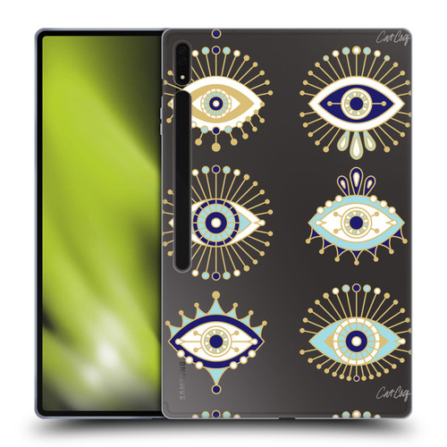 Cat Coquillette Evil Eye Blue Gold Soft Gel Case for Samsung Galaxy Tab S8 Ultra