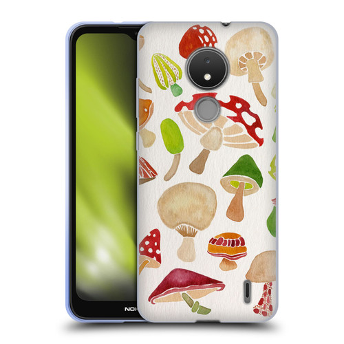 Cat Coquillette Nature Mushrooms Soft Gel Case for Nokia C21