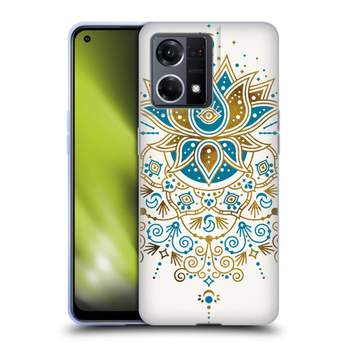 Cat Coquillette Patterns 6 Lotus Bloom Mandala 4 Soft Gel Case for OPPO Reno8 4G