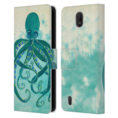 Cat Coquillette Sea Octopus Leather Book Wallet Case Cover For Nokia C01 Plus/C1 2nd Edition