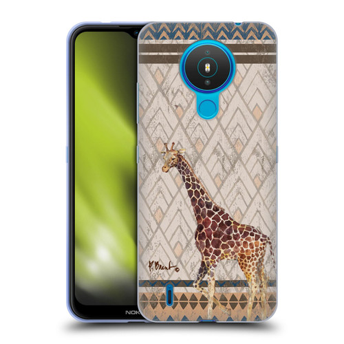 Paul Brent Animals Tribal Giraffe Soft Gel Case for Nokia 1.4