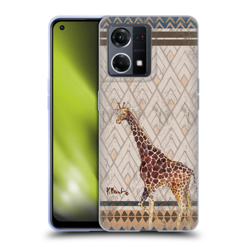 Paul Brent Animals Tribal Giraffe Soft Gel Case for OPPO Reno8 4G