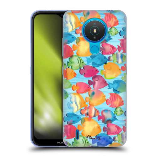 Paul Brent Coastal Tropical Fish School Soft Gel Case for Nokia 1.4
