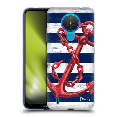 Paul Brent Nautical Westerly Anchor Red Soft Gel Case for Nokia 1.4