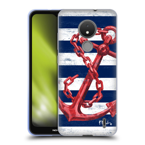 Paul Brent Nautical Westerly Anchor Red Soft Gel Case for Nokia C21