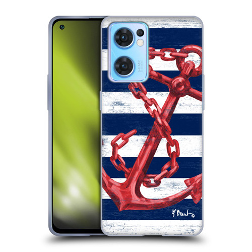 Paul Brent Nautical Westerly Anchor Red Soft Gel Case for OPPO Reno7 5G / Find X5 Lite