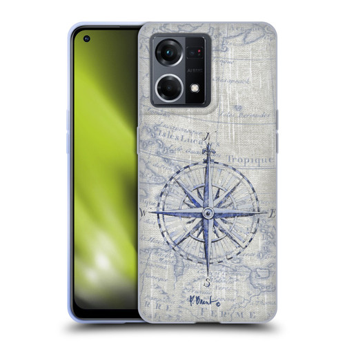 Paul Brent Nautical Vintage Compass Soft Gel Case for OPPO Reno8 4G