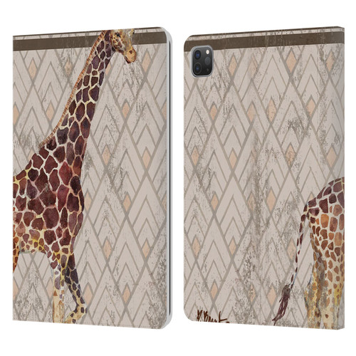 Paul Brent Animals Tribal Giraffe Leather Book Wallet Case Cover For Apple iPad Pro 11 2020 / 2021 / 2022