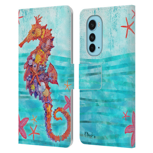 Paul Brent Coastal Seahorse Leather Book Wallet Case Cover For Motorola Edge (2022)