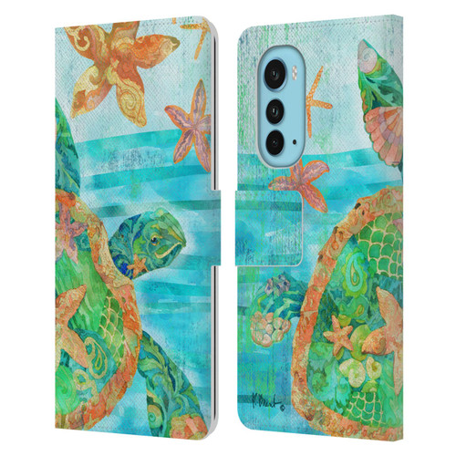 Paul Brent Coastal Nassau Turtle Leather Book Wallet Case Cover For Motorola Edge (2022)