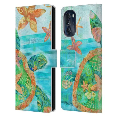 Paul Brent Coastal Nassau Turtle Leather Book Wallet Case Cover For Motorola Moto G (2022)