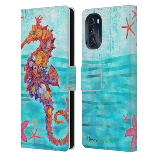 Paul Brent Coastal Seahorse Leather Book Wallet Case Cover For Motorola Moto G (2022)