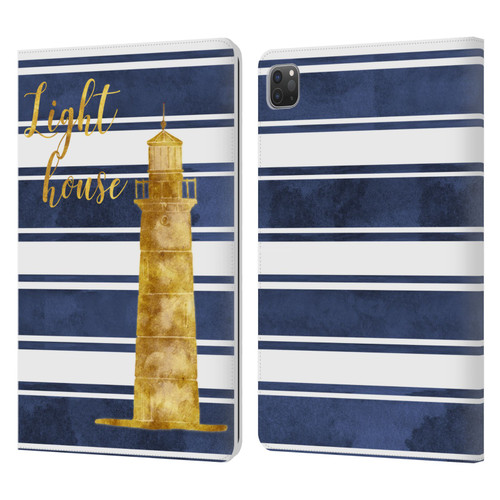 Paul Brent Nautical Lighthouse Leather Book Wallet Case Cover For Apple iPad Pro 11 2020 / 2021 / 2022