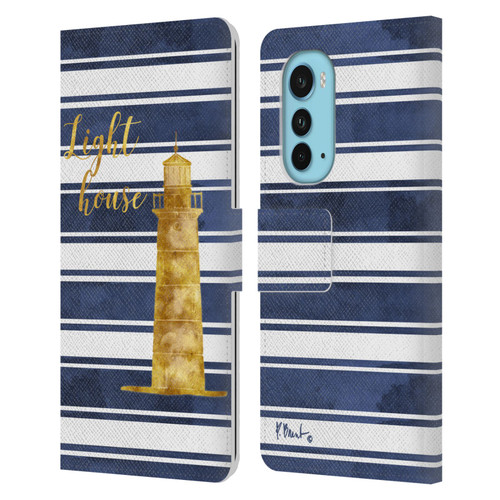 Paul Brent Nautical Lighthouse Leather Book Wallet Case Cover For Motorola Edge (2022)