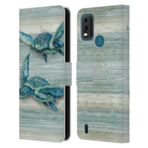Paul Brent Sea Creatures Turtle Leather Book Wallet Case Cover For Nokia G11 Plus