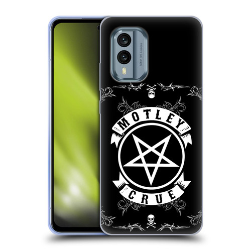 Motley Crue Logos Pentagram And Skull Soft Gel Case for Nokia X30