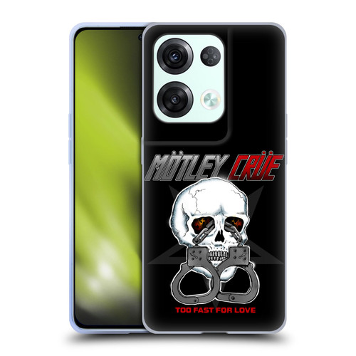 Motley Crue Logos Too Fast For Love Skull Soft Gel Case for OPPO Reno8 Pro