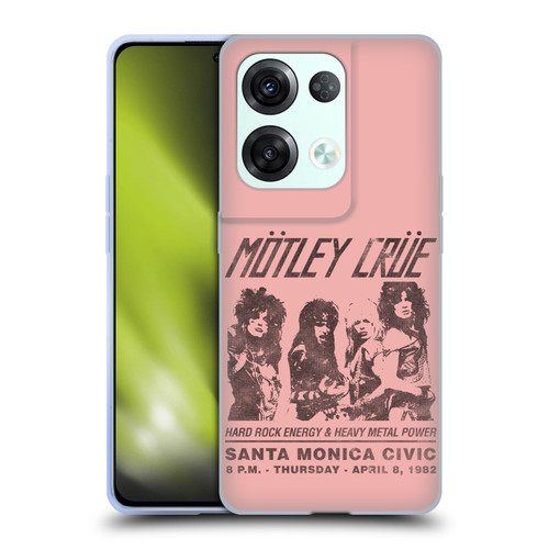 Motley Crue Tours Santa Monica Soft Gel Case for OPPO Reno8 Pro