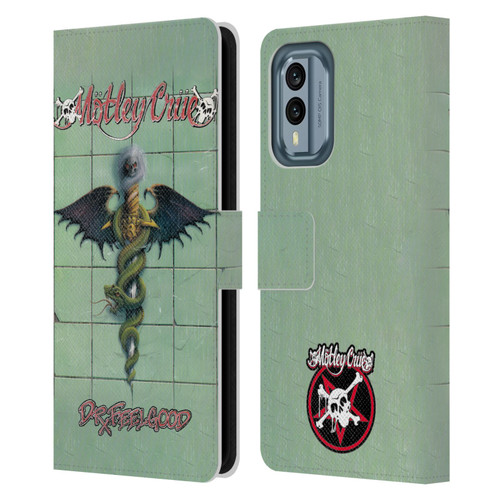 Motley Crue Albums Dr. Feelgood Leather Book Wallet Case Cover For Nokia X30