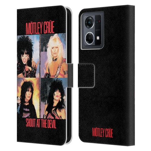 Motley Crue Albums Shout At The Devil Leather Book Wallet Case Cover For OPPO Reno8 4G