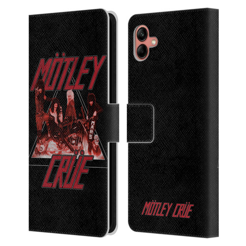 Motley Crue Key Art Too Fast Leather Book Wallet Case Cover For Samsung Galaxy A04 (2022)