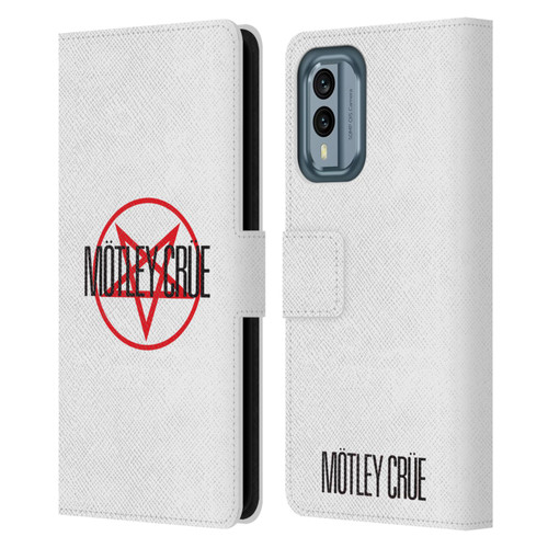 Motley Crue Logos Pentagram Leather Book Wallet Case Cover For Nokia X30