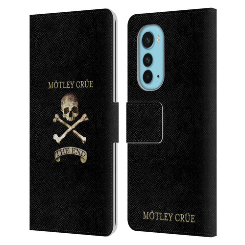 Motley Crue Logos The End Leather Book Wallet Case Cover For Motorola Edge (2022)