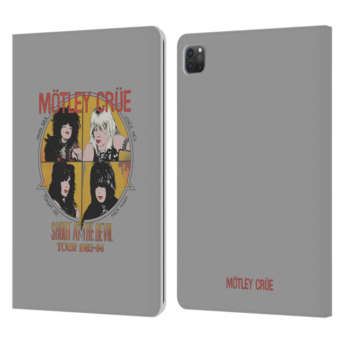 Motley Crue Tours SATD Vintage Leather Book Wallet Case Cover For Apple iPad Pro 11 2020 / 2021 / 2022
