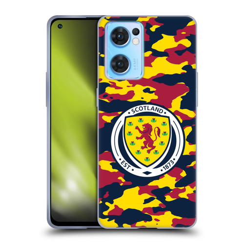 Scotland National Football Team Logo 2 Camouflage Soft Gel Case for OPPO Reno7 5G / Find X5 Lite