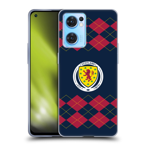 Scotland National Football Team Logo 2 Argyle Soft Gel Case for OPPO Reno7 5G / Find X5 Lite